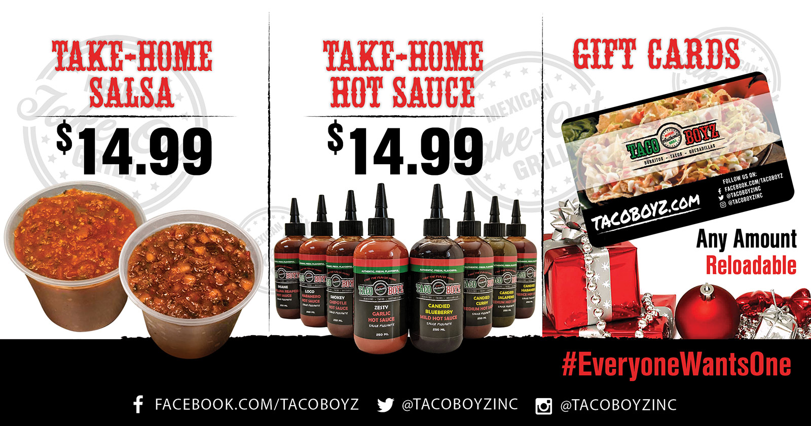 Menu & Ingredients Taco Boyz